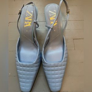 Zara leather slingback shoes